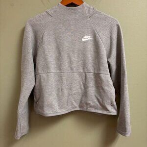 Nike Womens Sportswear Tech Fleece Hoodie Size M Gray Cropped Active Sports Gym